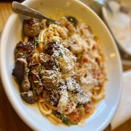 Calabrian steak and shrimp Bucatini Calabrian steak and shrimp Bucatini