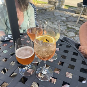 Pearl Wine Cottage - three glasses of wine on a table - Wine Bars Near Me - Ephraim, Wisconsin