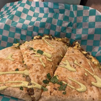 Manny Vibez - Breakfast Quesadilla with scrapple - Breakfast & Brunch Near Me - Norwood, Pennsylvania