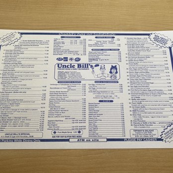Uncle Bill's Pancake House - The menu - Breakfast & Brunch Near Me - Cape May, New Jersey Uncle Bill's Pancake House - The menu - Breakfast & Brunch Near Me - Cape May, New Jersey