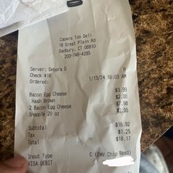 Capers Too Eatery & Catering - $2 extra for this ???