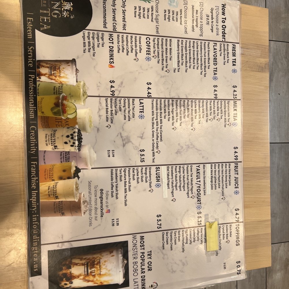 Ding Cafe - menu - Coffee & Tea Near Me - Rockville, Maryland Ding Cafe - menu - Coffee & Tea Near Me - Rockville, Maryland