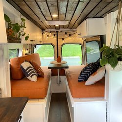 MC Interiors & Fabrics - Cushions in a camper