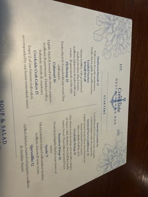 Menu photo 1 Creekside Restaurant & Bar Catskill, NY Menu photo 1 Creekside Restaurant & Bar Catskill, NY