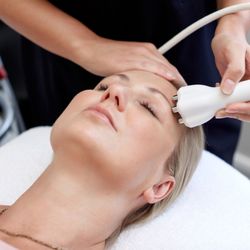 Plush Studios & Medical Aesthetics - Radiofrequency For Facial Rejuvenation is commonly used to treat skin tightness around forehead, eyes, cheeks, mid-face, jaw line, and neck.