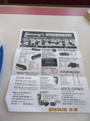 Menu photo 4 Jimmy's Famous Hot Dogs Durham, NC Menu photo 4 Jimmy's Famous Hot Dogs Durham, NC