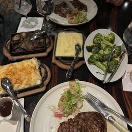 New York State bone in dinner everything was great except for the box mashed potatoes. It's sad that they cant splurge for real potatoes.