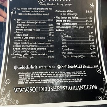 Sol'Delish - Brunch menu - Soul Food Near Me - Charlotte, North Carolina Sol'Delish - Brunch menu - Soul Food Near Me - Charlotte, North Carolina