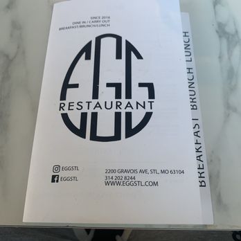 Egg - Menu Cover - Breakfast & Brunch Near Me - Saint Louis, Missouri