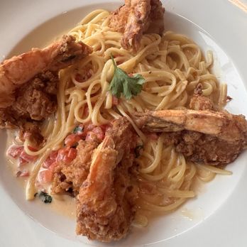 Redstone American Grill - Shrimp Scampi Pasta - Steakhouses Near Me - National Harbor, Maryland Redstone American Grill - Shrimp Scampi Pasta - Steakhouses Near Me - National Harbor, Maryland