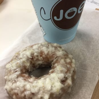 Joe Coffee Company: Grand Central Terminal Graybar - Favorite Breakfast Pair: Joe Coffee Cappuccino & Doughnut Plant's Coconut Lime Donut! - Coffee & Tea Near Me - New York, New York