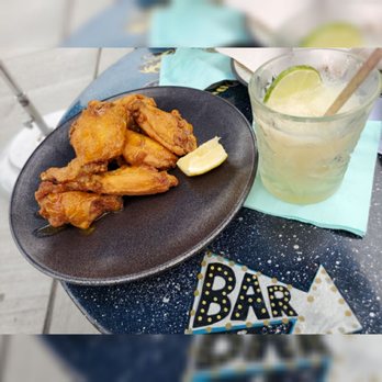 Aura Cocina - Mango Habanero wings and soursop margarita - Asian Fusion Near Me - Brooklyn, New York