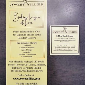 Sweet Tillies - Flavors, ordering information, care instructions, etc. - Bakeries Near Me - New Kensington, Pennsylvania