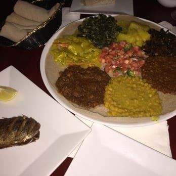 Ethiopic - Vegetarian Sampler II (with fish) - Ethiopian Near Me - Washington, DC, District of Columbia