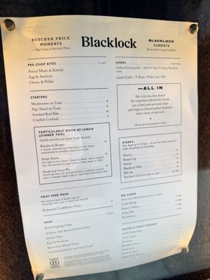 Menu photo 1 Blacklock London, XGL