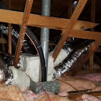 Insulation Labs - After: Suspending ducts with new fiberglass r38 batts - Insulation Installation Near Me - Los Angeles, California Insulation Labs - After: Suspending ducts with new fiberglass r38 batts - Insulation Installation Near Me - Los Angeles, California