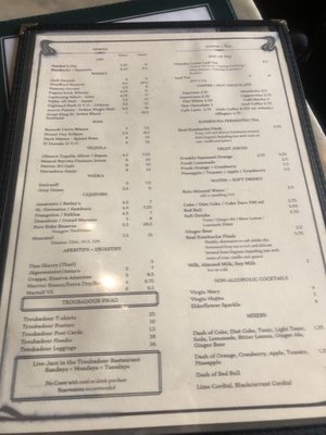 Menu photo 3 The Troubadour London, XGL Menu photo 3 The Troubadour London, XGL