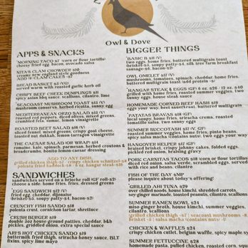 Owl & Dove - New American Near Me - Pawcatuck , Connecticut Owl & Dove - New American Near Me - Pawcatuck , Connecticut