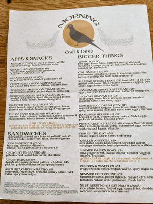 Menu photo 1 Owl & Dove Pawcatuck , CT Menu photo 1 Owl & Dove Pawcatuck , CT