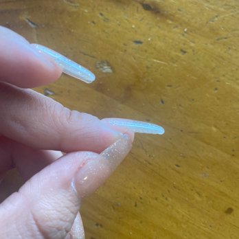 Ruby Nails - This is where the tip didn't fit my nail. - Nail Salons Near Me - Draper, Utah