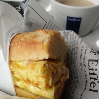 Baguette et Chocolat - Breakfast sandwich. Egg with ham and swiss on a French baguette. Vwry good. - Bakeries Near Me - Bee Cave, Texas Baguette et Chocolat - Breakfast sandwich. Egg with ham and swiss on a French baguette. Vwry good. - Bakeries Near Me - Bee Cave, Texas