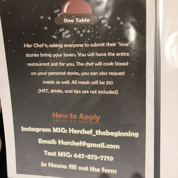 Her Chef - One table promo! $10/pp - Asian Fusion Near Me - Toronto, Ontario