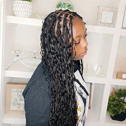 Hair By Farah - Smedium Boho Braids Waist Length