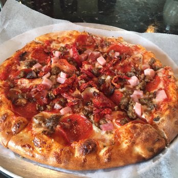 Buckhead Pizza - The Ted - pepperoni, Italian sausage, ham, bacon, and ground beef...sundried tomato were added - Pizza Near Me - Atlanta, Georgia Buckhead Pizza - The Ted - pepperoni, Italian sausage, ham, bacon, and ground beef...sundried tomato were added - Pizza Near Me - Atlanta, Georgia