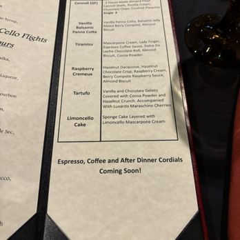 Tony's Trattoria - Desserts - Italian Near Me - Trenton, Michigan