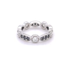 Orion Jewelry Studio - Custom design- Black and White diamond Anniversary band