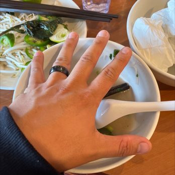 Saigon Noodles - Pho size for regular. Paid over $11 for a bowl of pho smaller than my hand. I have small hands. I thought I was eating an appetizer dish. - Vietnamese Near Me - Madison, Wisconsin Saigon Noodles - Pho size for regular. Paid over $11 for a bowl of pho smaller than my hand. I have small hands. I thought I was eating an appetizer dish. - Vietnamese Near Me - Madison, Wisconsin