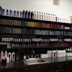 True Colors Salon & Spa - One Of our two color bars. A huge selection of beautiful options!