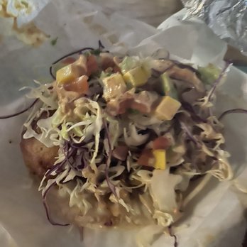 Mariscos El Katrin - Shrimp taco completely packed! - Food Trucks Near Me - San Diego, California
