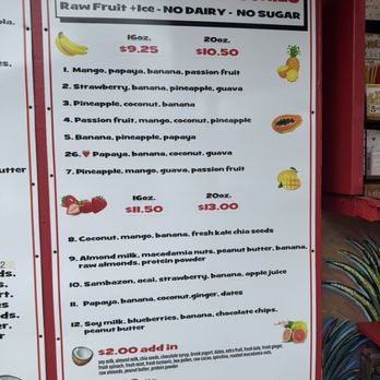 Aloha Juice Bar - Menu - Food Stands Near Me - Hanalei, Hawaii Aloha Juice Bar - Menu - Food Stands Near Me - Hanalei, Hawaii