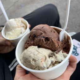 Peanut butter chocolate chip + Cappucino Crunch (Back is my husbands cinnamon + cookie dough) Peanut butter chocolate chip + Cappucino Crunch (Back is my husbands cinnamon + cookie dough)