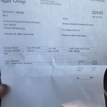 American Orthotics and Prosthetics - Riverside - Here's the proof shipped it on the 8th of September I purchased it on the 3rd of August and I didn't get them until the 3rd of October - Prosthetics Near Me - Riverside, California American Orthotics and Prosthetics - Riverside - Here's the proof shipped it on the 8th of September I purchased it on the 3rd of August and I didn't get them until the 3rd of October - Prosthetics Near Me - Riverside, California
