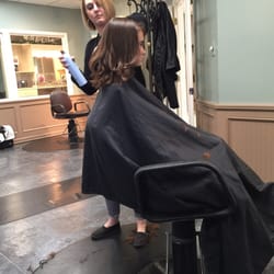 Waleed's International Hair Design - The girls getting haircuts