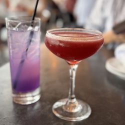 Sea Level Oyster Bar - Blackberry martini and Purple Rain