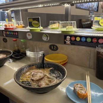 Sooshibay - Seating by the sushi belt. - Conveyor Belt Sushi Near Me - Kenosha, Wisconsin