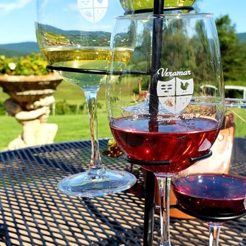 Veramar Vineyard - two glasses of wine on a table - Wineries Near Me - Berryville, Virginia Veramar Vineyard - two glasses of wine on a table - Wineries Near Me - Berryville, Virginia