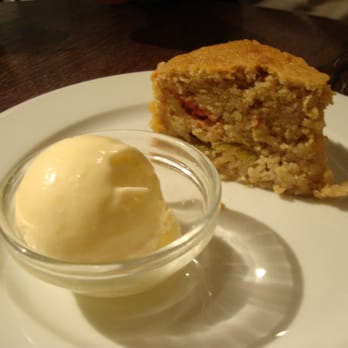 Hereford Road - spiced rhubarb cake w/ ice cream - British Near Me - London, XGL Hereford Road - spiced rhubarb cake w/ ice cream - British Near Me - London, XGL