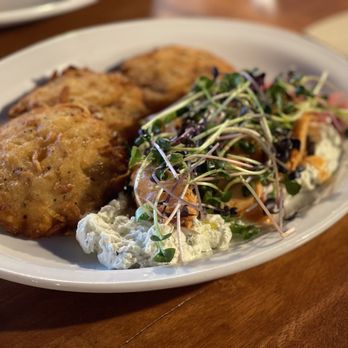 Bear Bear - Salmon latkes. - Breakfast & Brunch Near Me - Leavenworth, Washington Bear Bear - Salmon latkes. - Breakfast & Brunch Near Me - Leavenworth, Washington