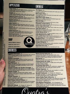 Menu photo 2 Quatro's Monroe, MI