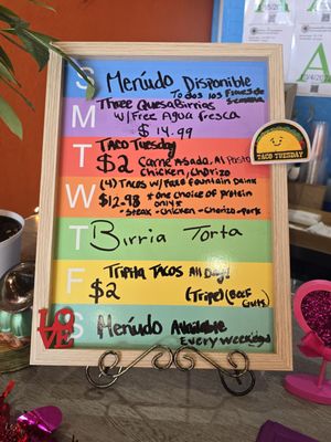 Menu photo 3 Taqueria Blue Tortilla Restaurant  Gilbert, AZ