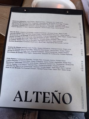 Menu photo 1 Alteño Denver, CO Menu photo 1 Alteño Denver, CO