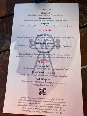 Menu photo 4 ECHO St. Simons St. Simons Island, GA