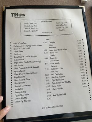 Menu photo 3 Tito's Mexican Restaurant San Antonio, TX Menu photo 3 Tito's Mexican Restaurant San Antonio, TX