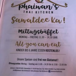 Phaiwan's - Super Öffnungszeiten, kein Glutamat, das Wichtigste in Kürze 😎