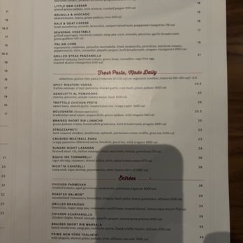 North Italia - Menu2 - Italian Near Me - Katy, Texas