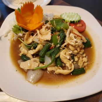 Thai Elephants - Chicken Stir-fry with Thai Basil Sauce - Kra Prow - Thai Near Me - Watkins Glen, New York Thai Elephants - Chicken Stir-fry with Thai Basil Sauce - Kra Prow - Thai Near Me - Watkins Glen, New York